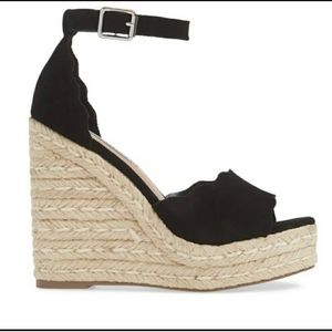 Steven Madden Black Suede Susana Wedge